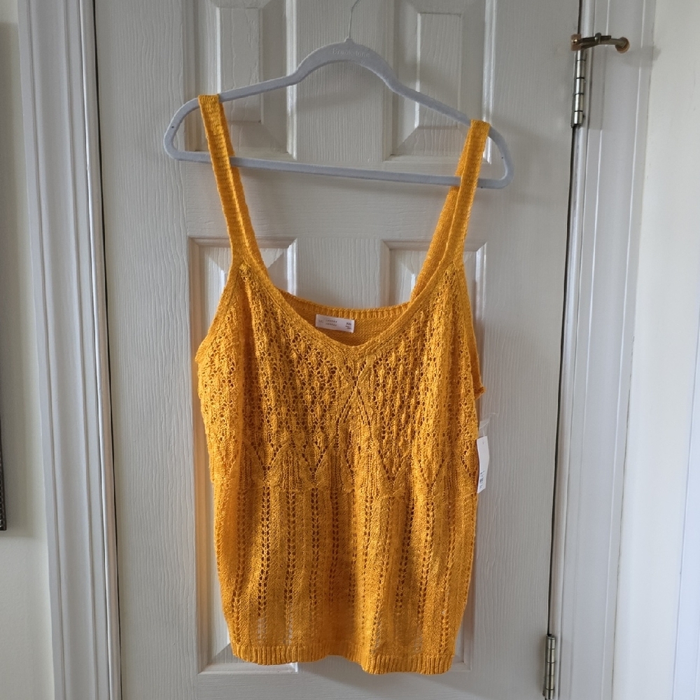 LC LAUREN CONRAD BRAND WOMEN'S PLUS SIZE SUMMER ORANGE V-NECK  TANK TOP SIZE XXL